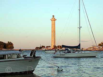 Perry's monument from mooring field